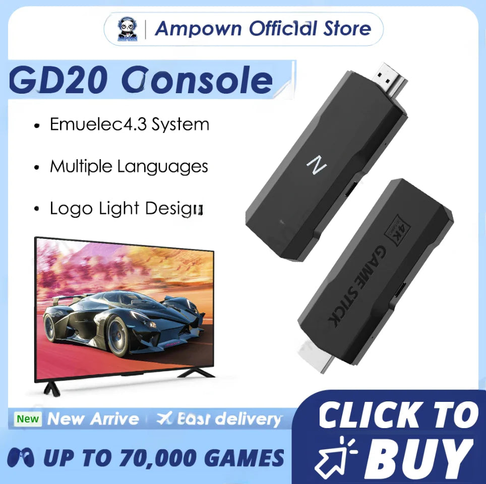 GD20 HD PSP Home TV Game Console with 4K Wireless
